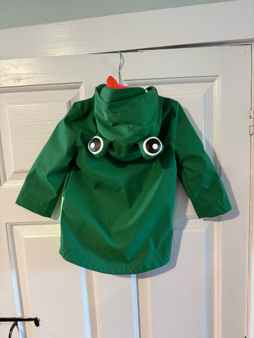 Kids Green Frog Rain Jacket - Picture 2 of 4